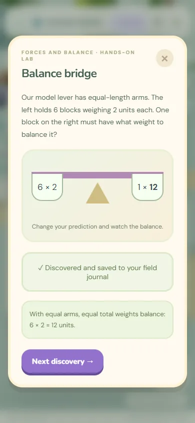 A balance-bridge experiment on a phone