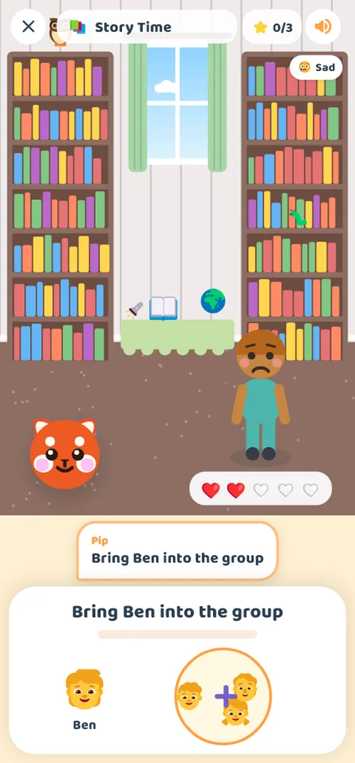 Bringing a lonely child into the group at story time