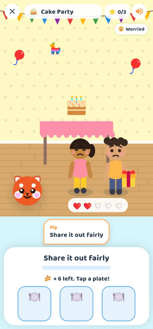 Sharing cake fairly at a party